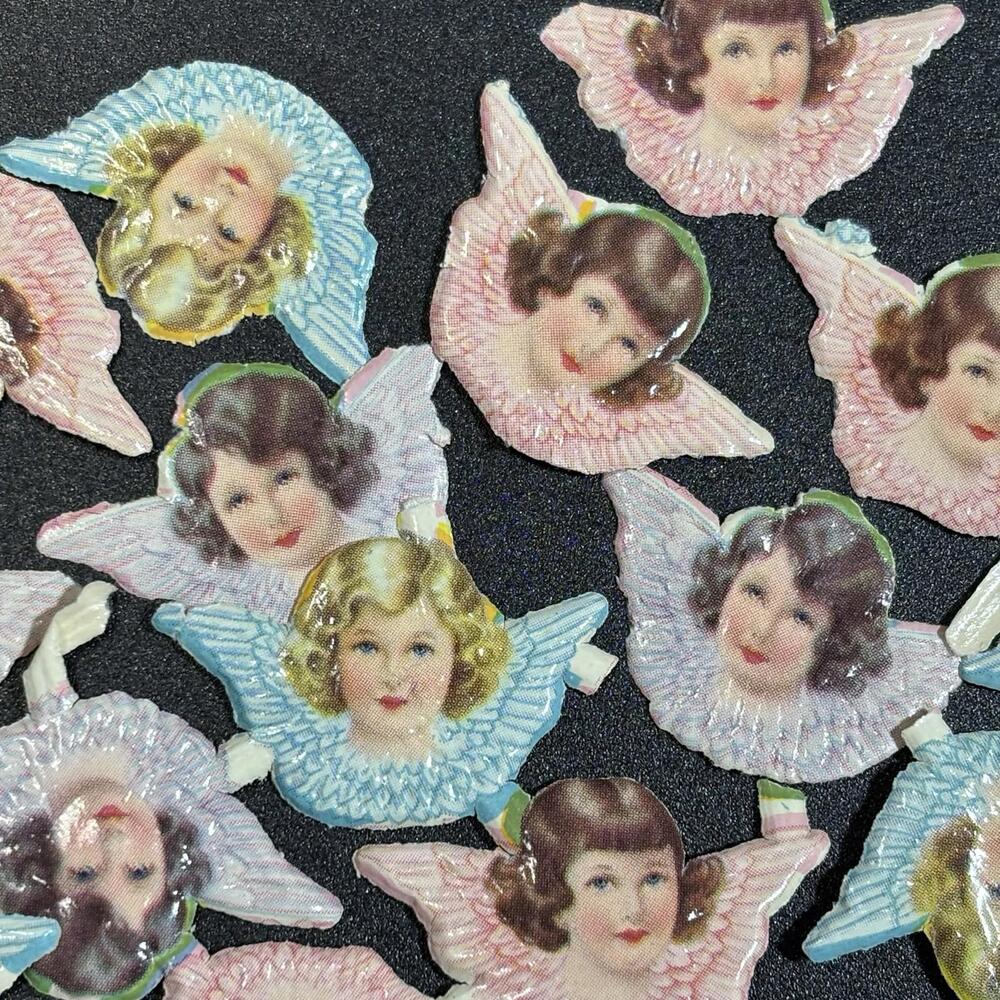 Vintage Embossed Angel Die Cuts Victorian Scrap Christmas Ephemera Lot of 40+ - Picture 4 of 5